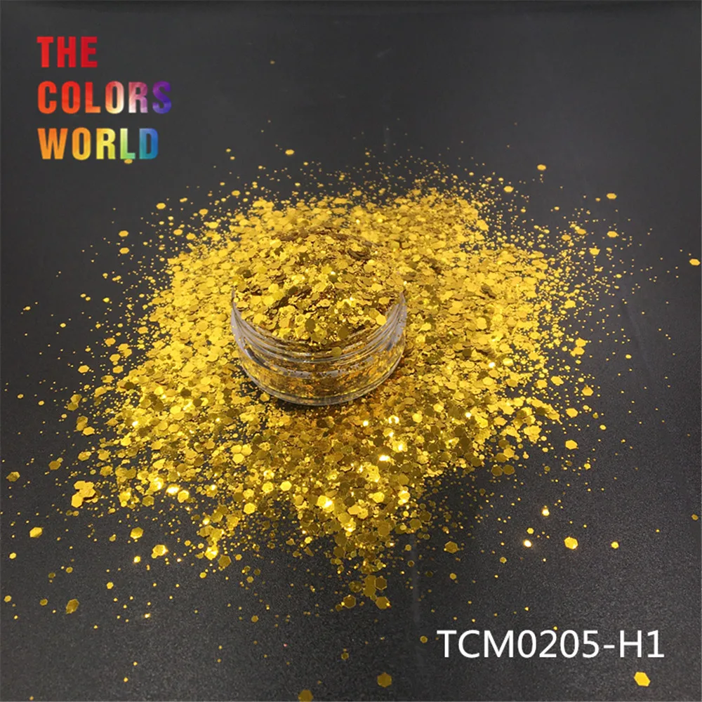 TCT-193 Шестигранная форма металлический обычный цвет лак для ногтей для дизайна ногтей DIY Украшение для тела макияж FacePainting Руководство DIY