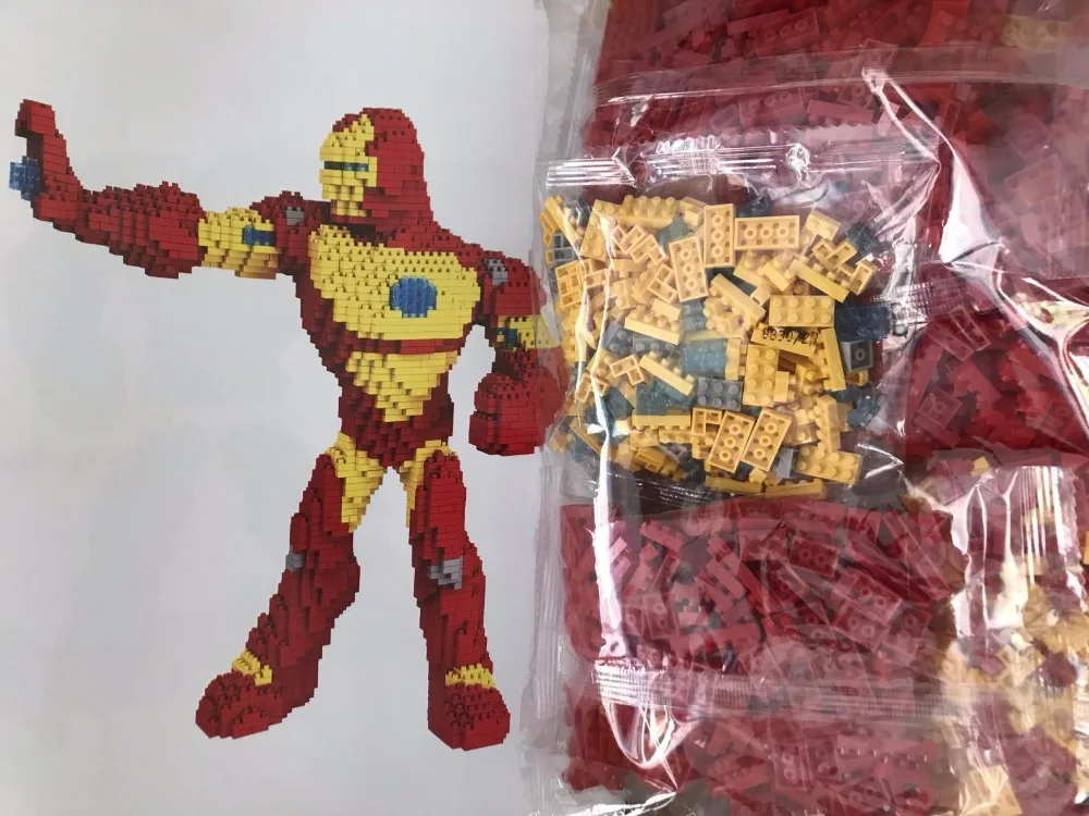 Маленькие блоки Железный человек аукцион фигурка мультфильм brinquedo супер герой