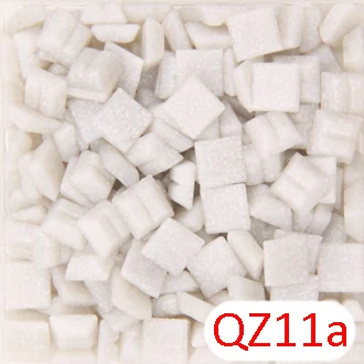 QZ11a 200 г/280 шт. 10x10 мм 3/8 дюйма белый кварц мозаики крошечный мозаика хобби, DIY Материал поставщик, Мини Свободные кварцевые Стекло штук - Цвет: QZ11a