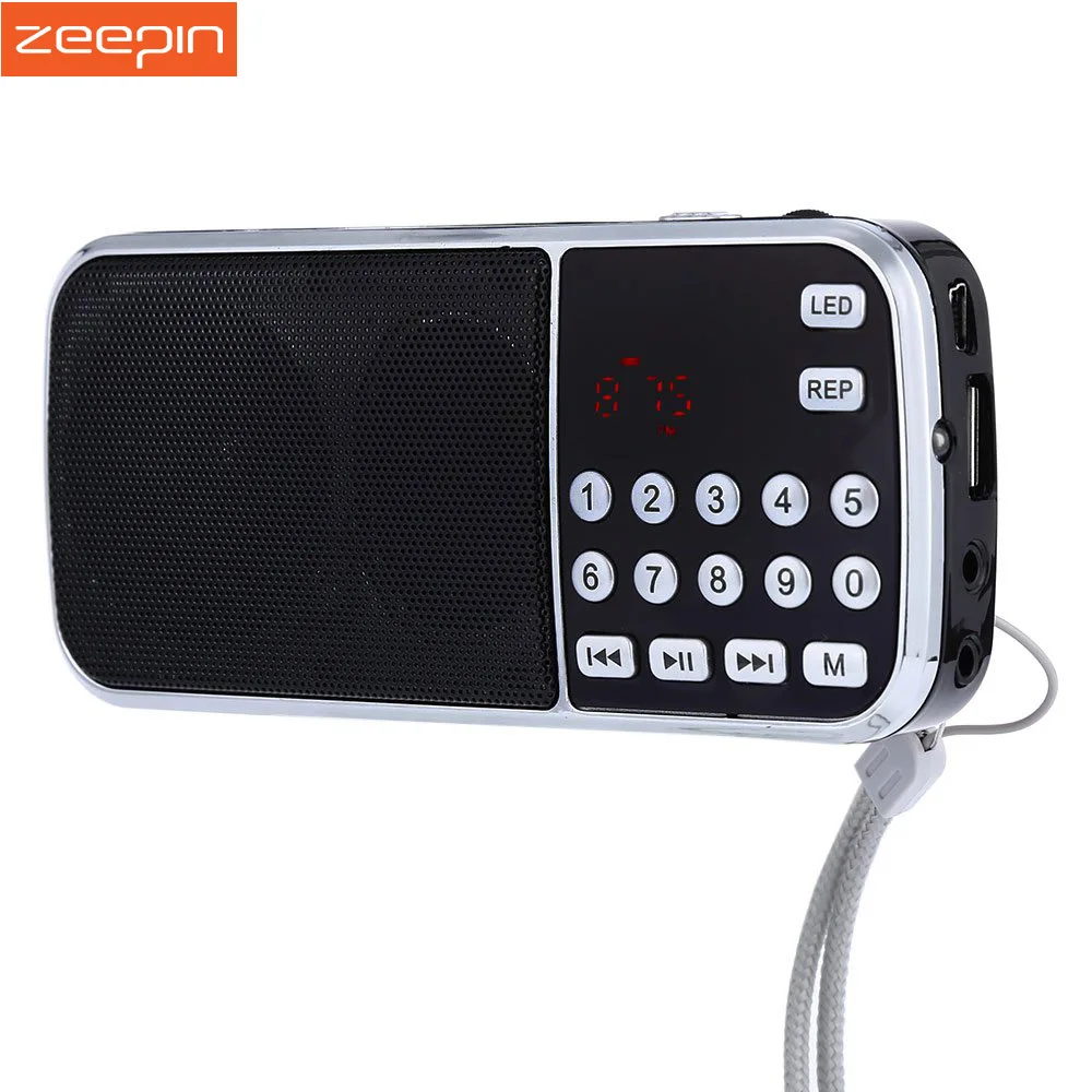 ZEEPIN L 088 портативный цифровой стерео мини FM радио динамик плеера с карты памяти USB