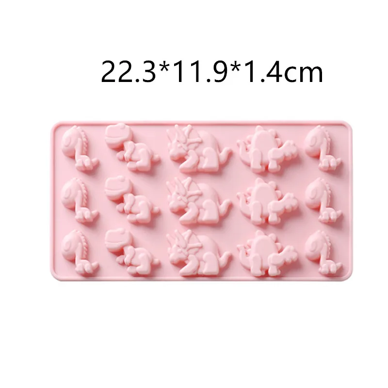 pink 1 шт. силиконовые динозавры Единорог шоколадные Мягкие Конфеты Сахар льда Куб формы милый мультфильм день рождения DIY десерт печенье плесень, Q - Цвет: pink