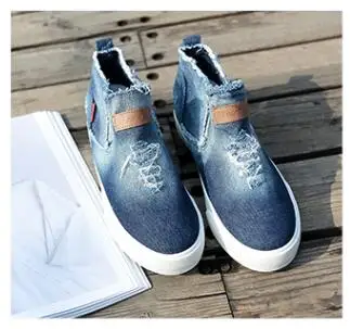 YAUAMDB/женская повседневная обувь весенне-осенняя джинсовая Размеры 35-39 женские