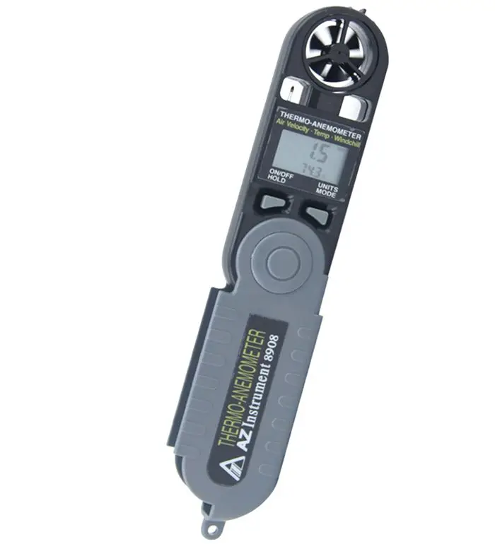 Карманный цифровой анемометр AZ8908 ручной прибор для измерения скорости