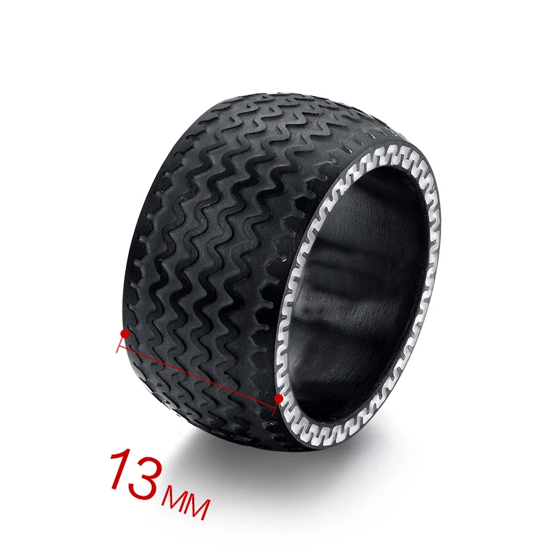 2019 New Special Offer Car Anillos Cool Men Rings Jewelry Stainless Steel With Color Tire Design Wholesale Top Quality Ring | Украшения и