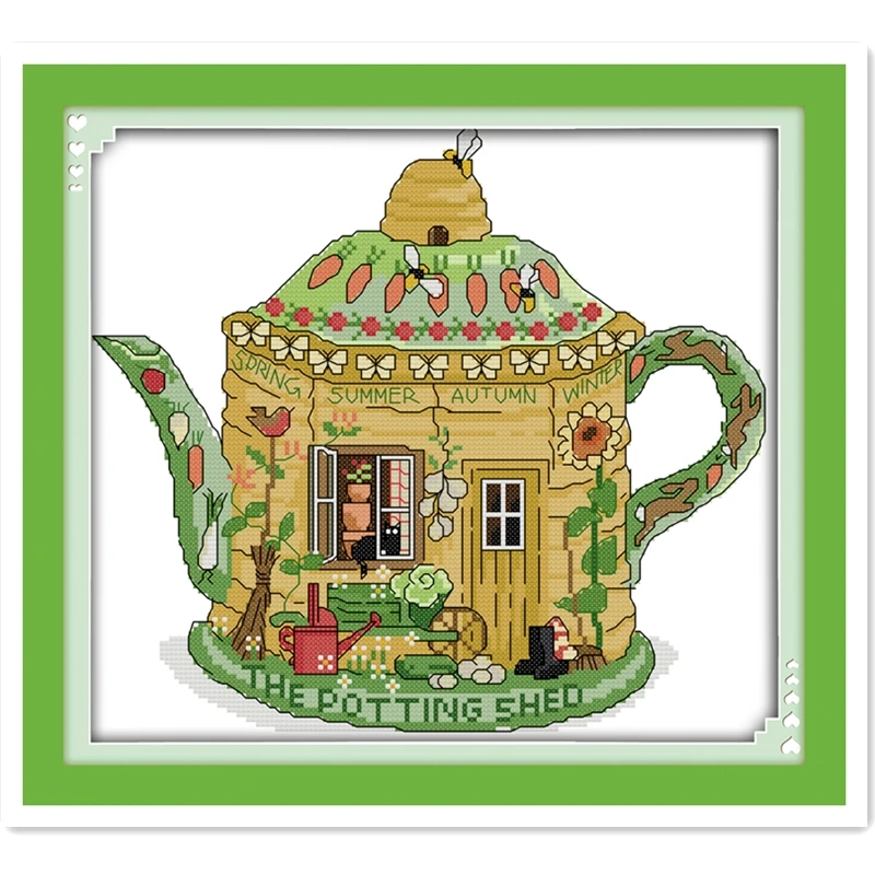 Набор для вышивки чайником joy Sunday 11CT|joy sunday|cross stitch 11ctjoy sunday cross |