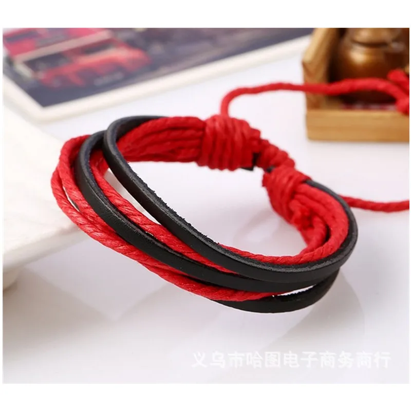 Винтаж несколько Браслеты с подвесками для Для мужчин Женская мода Напульсники