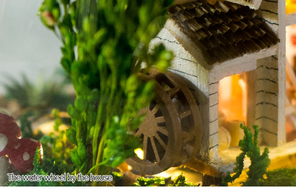 DIY деревянный дом Miniaturas с мебели DIY Миниатюрный стеклянный шар домик кукольный домик игрушка для детей Рождественский подарок лесной дом