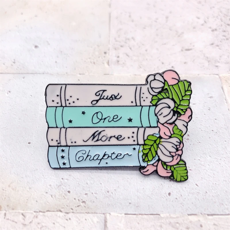 Креативная эмалированная брошь в виде мультяшных книг цветов букв растений