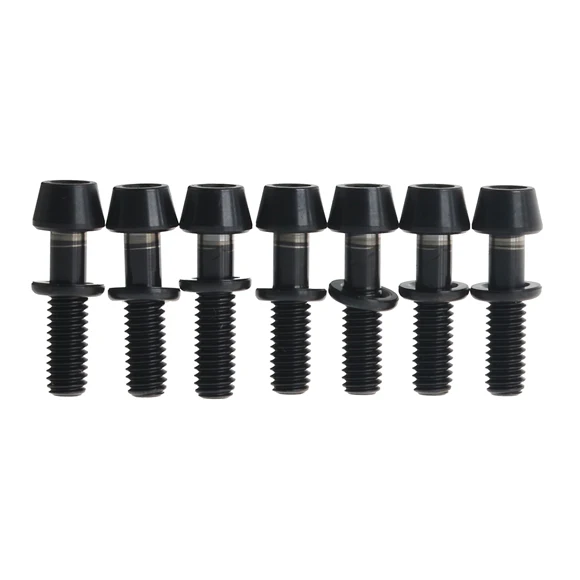 Black Титановый "Wanyifa" Ti Болт M4x15.3mm Аллен с шестигранной конической болты с шайбами для Ritchey C260 велосипедный вынос руля 7 шт./лот - Цвет: Black