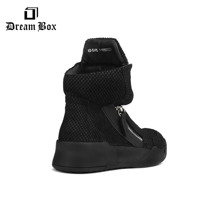 Men's Nubuck Leather Desert Martin High Casual Shoes Korean Thick Platform Tide | Обувь