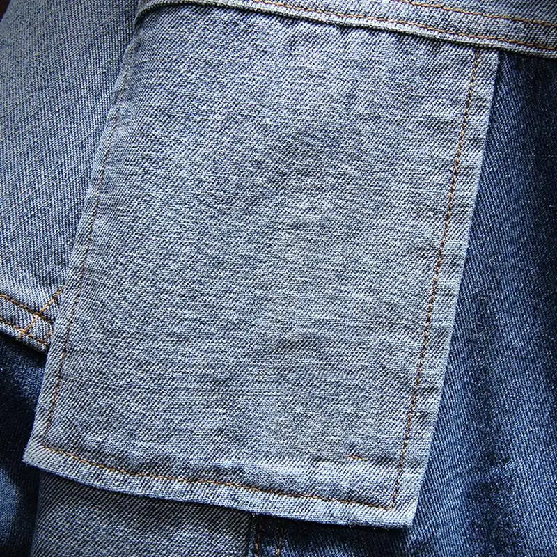 Модная Джинсовая куртка Мужская одежда осень зима 2020 Повседневная джинсовая в