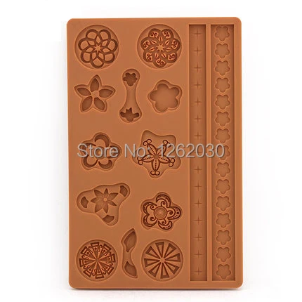 США wilton кружева помадка форма для кексов DIY силиконовые помадки торты торт