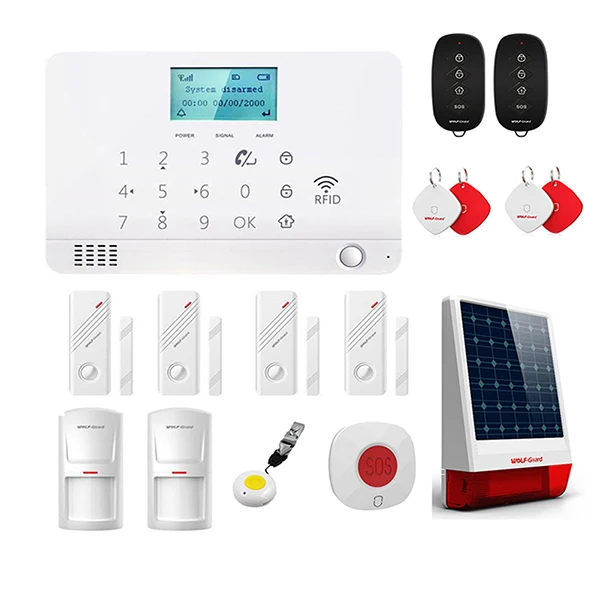 Kit 6 Wolf-Guard MR1 беспроводная домашняя GSM система охранной сигнализации комплект DIY приложение управление автоматический набор детектор движения датчик Охранная сигнализация система - Цвет: Kit 6