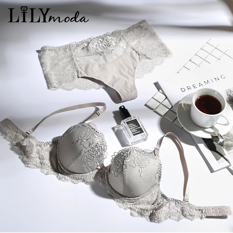 Lilymoda женский летний тонкий бюстгальтер короткие комплекты сексуальный