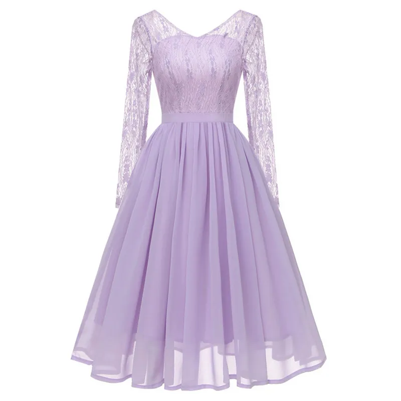 Женское короткое вечернее платье шифоновое А силуэта с v образным вырезом и