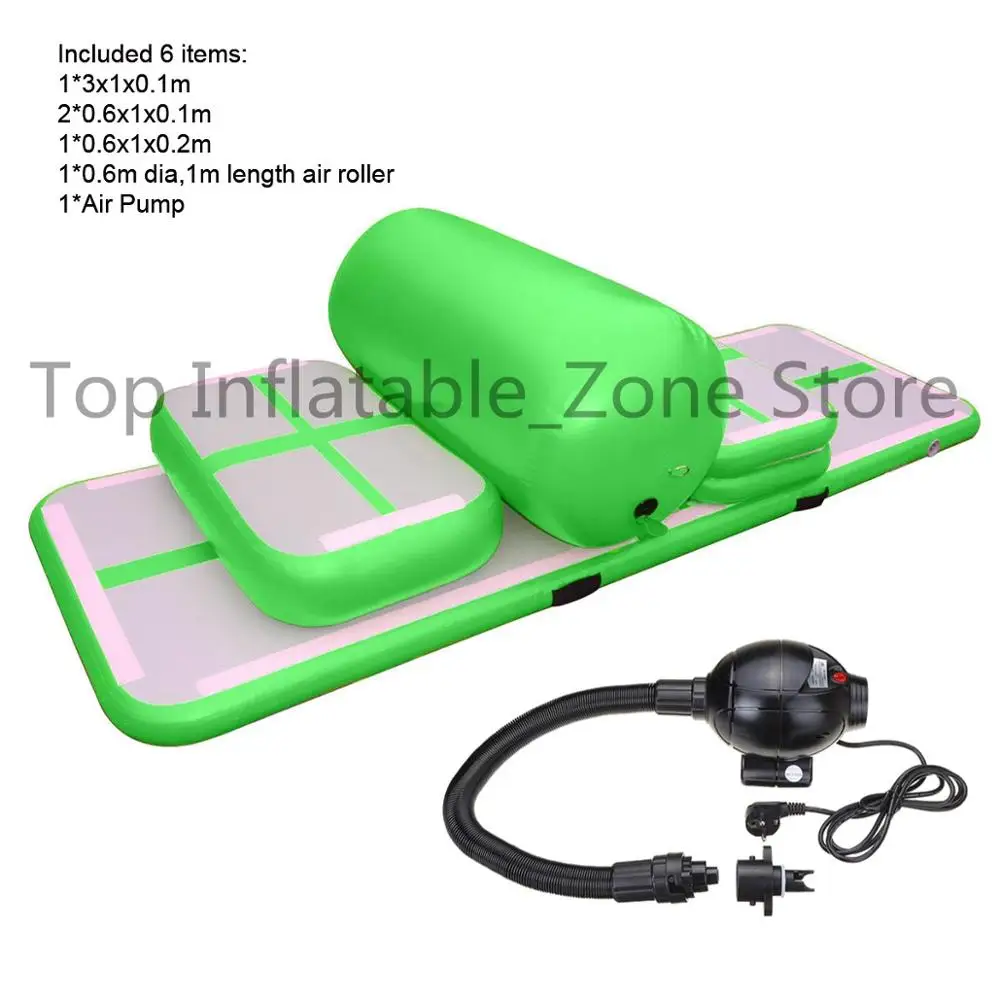 Набор (включает в себя 6 шт.) гимнастический воздушный коврик надувной трек для