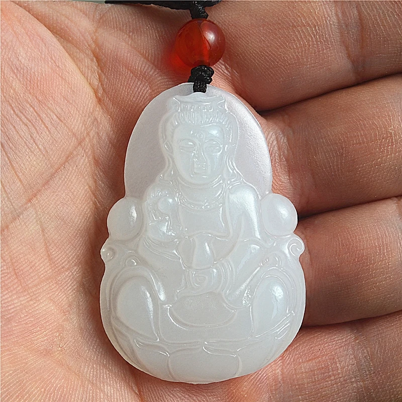 Afghanistan Guanyin Buddha pendant natural jade sitting on a lotus male and female models | Украшения и аксессуары
