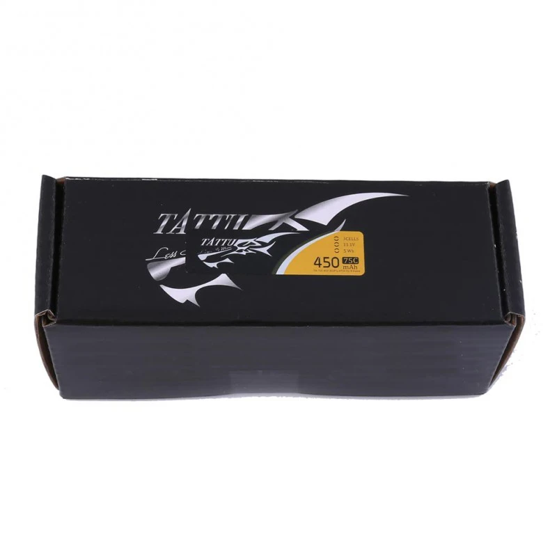 4 шт. литий-полимерный аккумулятор tattu 11,1 v 450mAh Lipo 3s длинный размер для H Frame 75C RC аккумулятор с XT30 штепсельными батареями 120 размер FPV Дрон