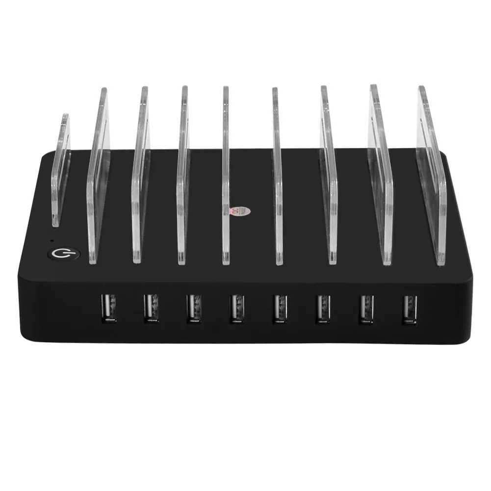 Мульти-порт мобильного телефона Зарядное устройство 8-портовый USB 2.4A 96W Смарт зарядная станция для телефона для всех мобильных телефонов и планшетов для зарядки