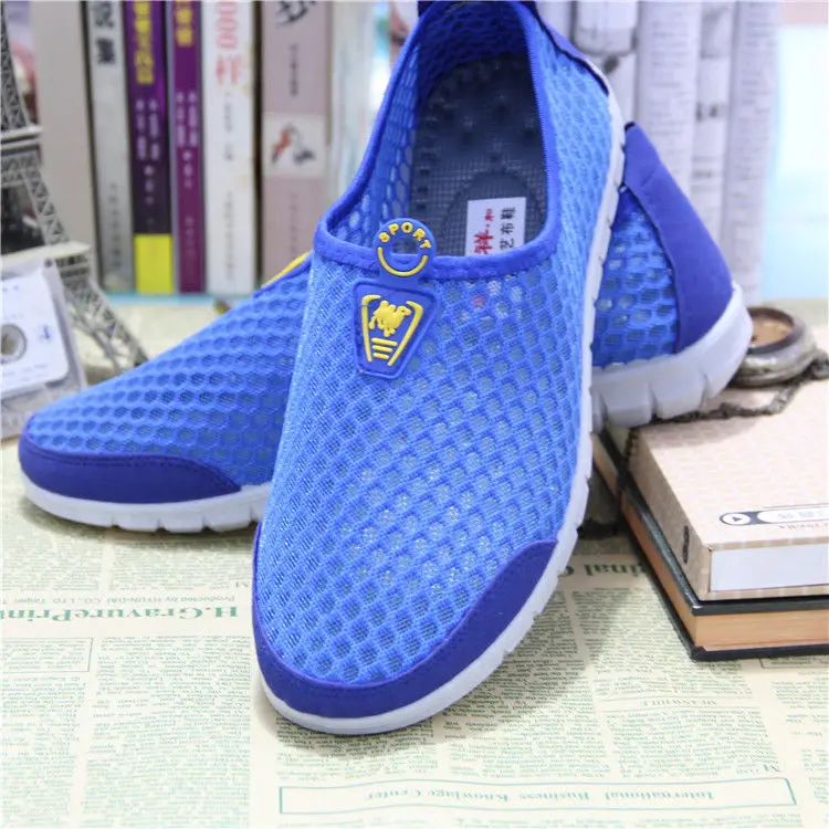 Old Beijing cloth men's mesh casual flat sneakers low to help dad breathable work shoes | Обувь