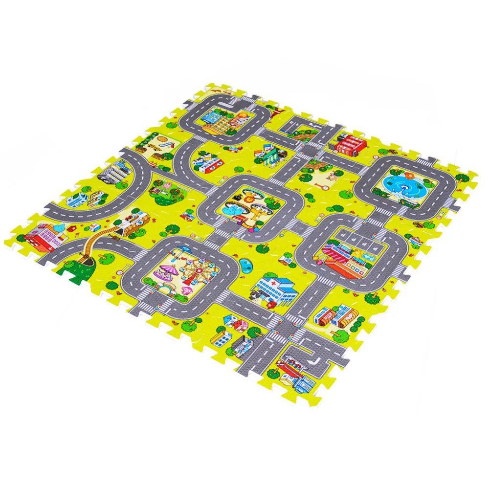 Каждый размер: 30X30 см X 9 см/18 шт. много игровой коврик EVA пены игровой коврик-пазл для детей взаимосвязанных тренировки Плитки пол ковер