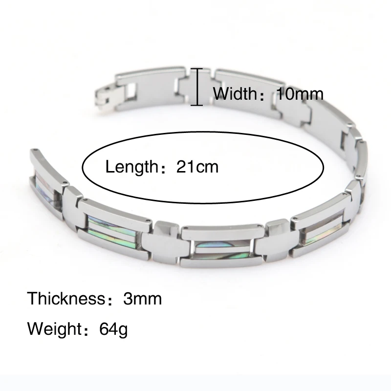 

tungsten carbide Fashionable High Quality Bracelet Tungsten Bracelet For Men Length 21cm Width 1cm Thickness 3mm Weight 64g