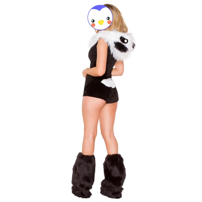 

2016 Newest Halloween Panda Costume Lady Cosplay Costume Cos Costume Fashion Party Dress Hallowmas Role Player Dress