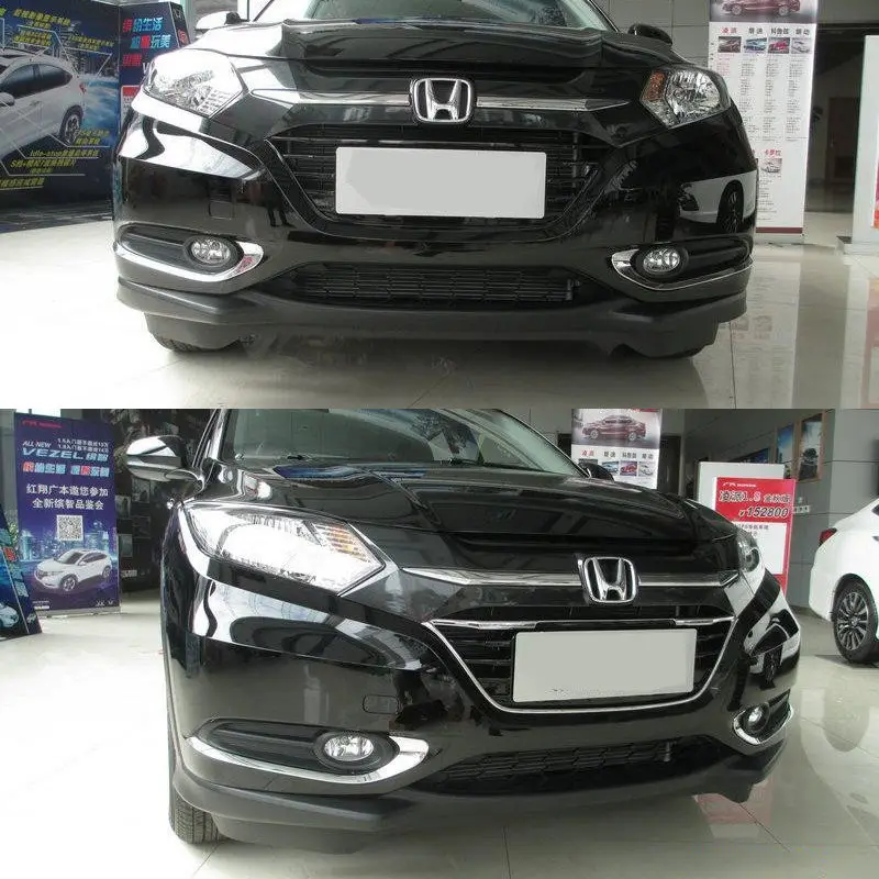 Подходит для Honda HR-V HRV Хром Передняя противотуманная фара крышка отделка бамперное формование Accent