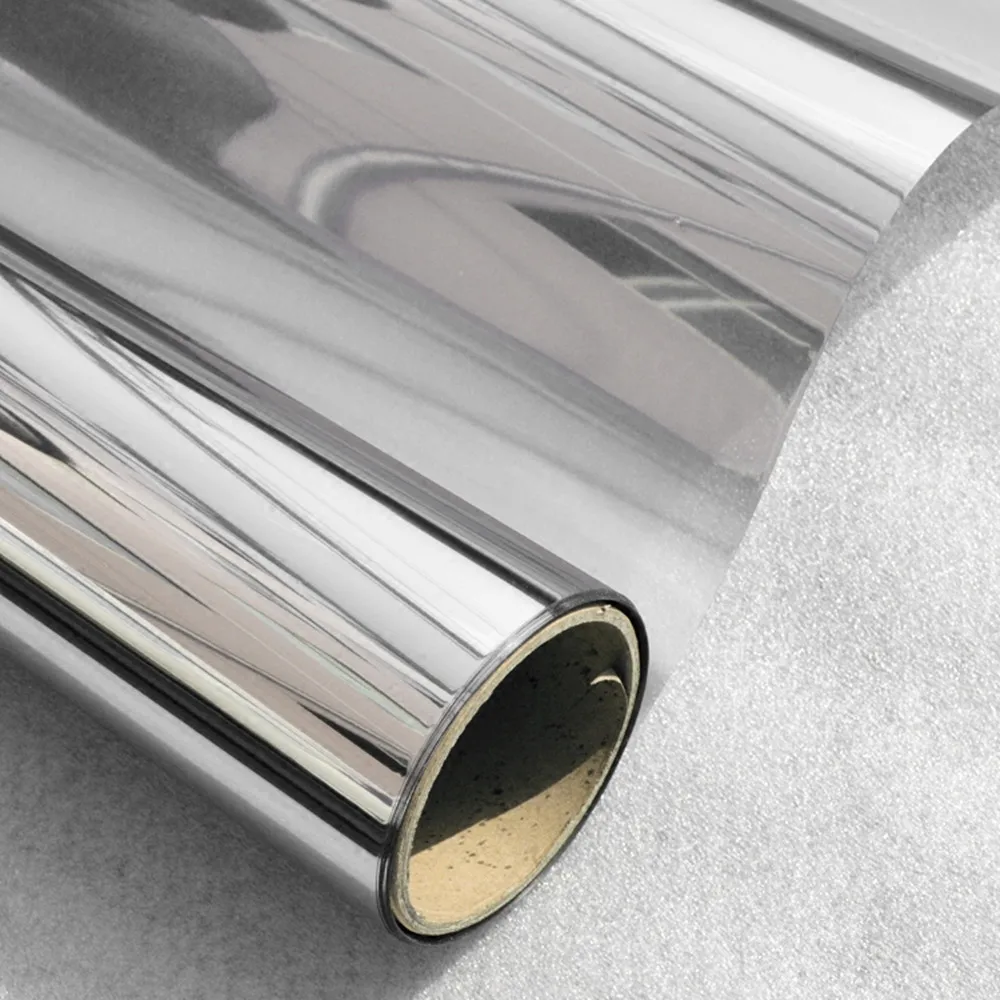 

2m Silver One Way Mirror Window Film UV Insulation Privacy Self-Adhesive Film Office Home Decor Solar Tint room Glass Sticker