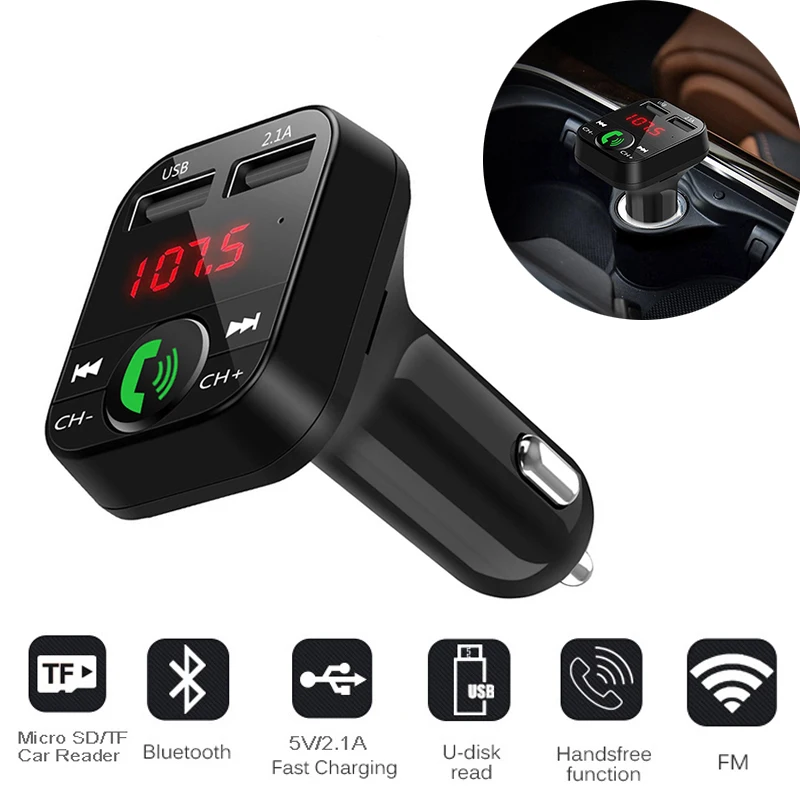 Универсальное автомобильное беспроводное Bluetooth FM передатчик автомобильный MP3