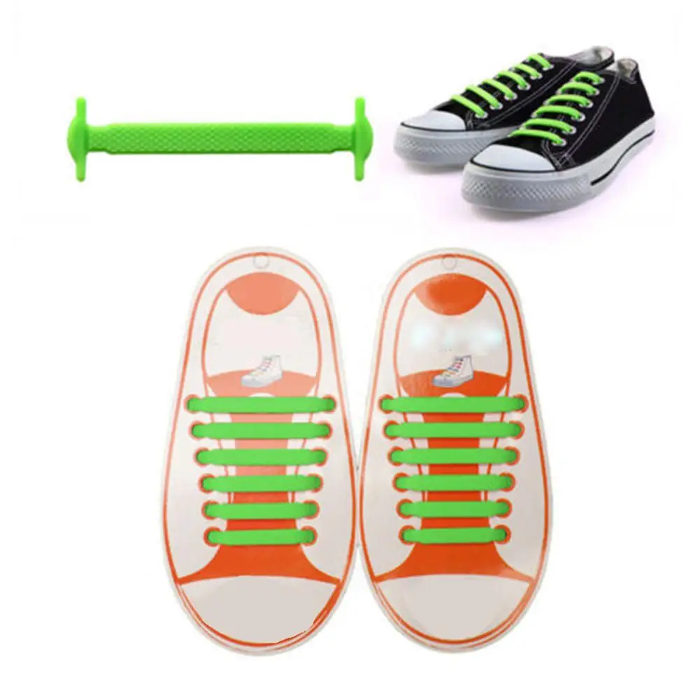 Lazy Elastic Silicone Lace No Tying Shoe Laces Running Tennis Shoes Hot Ropes Shoes Accessories For Men Women