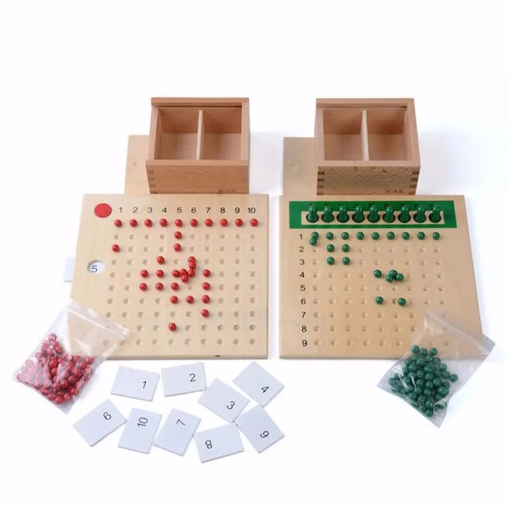 

Montessori Math Material Boxed Multiplication and Division Arithmetics Teaching Aids Educational Wooden Toys For Children