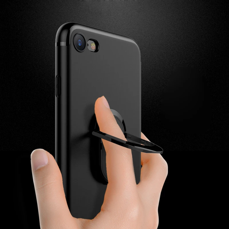 For Apple iphone 7 case 7+ Shell business TPU anti-drop belt bracket ring absorbs the back phone Cover Plus Coque | Мобильные
