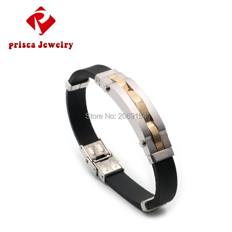 Мужские ювелирные изделия очаровательный браслет модные силиконовые стальные