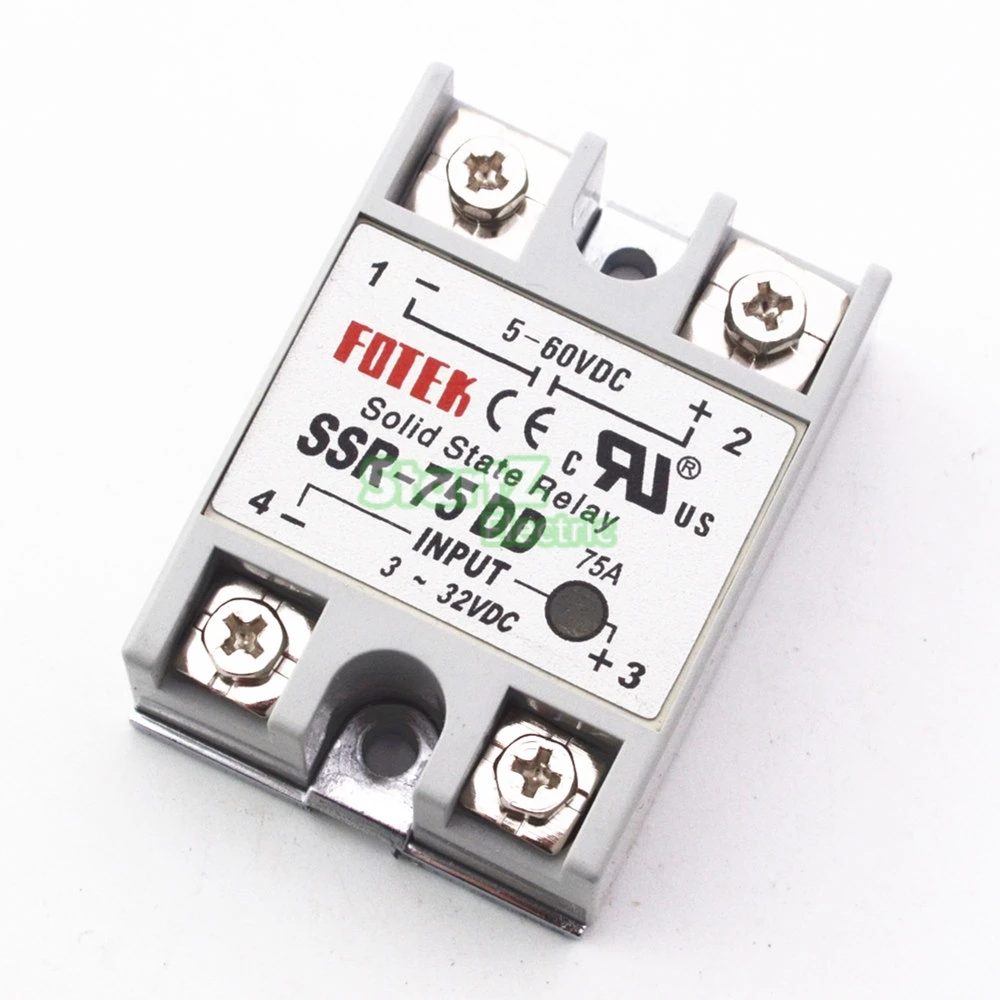 Твердотельное реле SSR75DD вход 3-32 В постоянного тока выход 5-60 1 шт. | Строительство и