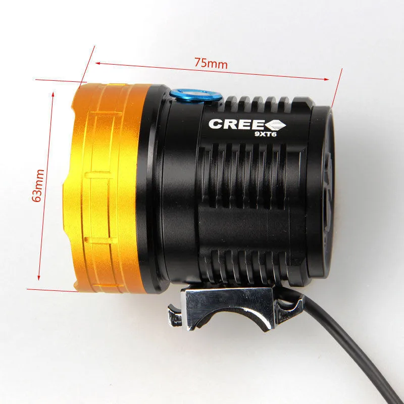 8,4 в фонарик на Велосипед Cree 9 xCree XM-L2 светодиодный 3 режима 18000лм велосипедный фонарь+ 18650 8800 мАч аккумулятор+ зарядное устройство+ ремешок на голову