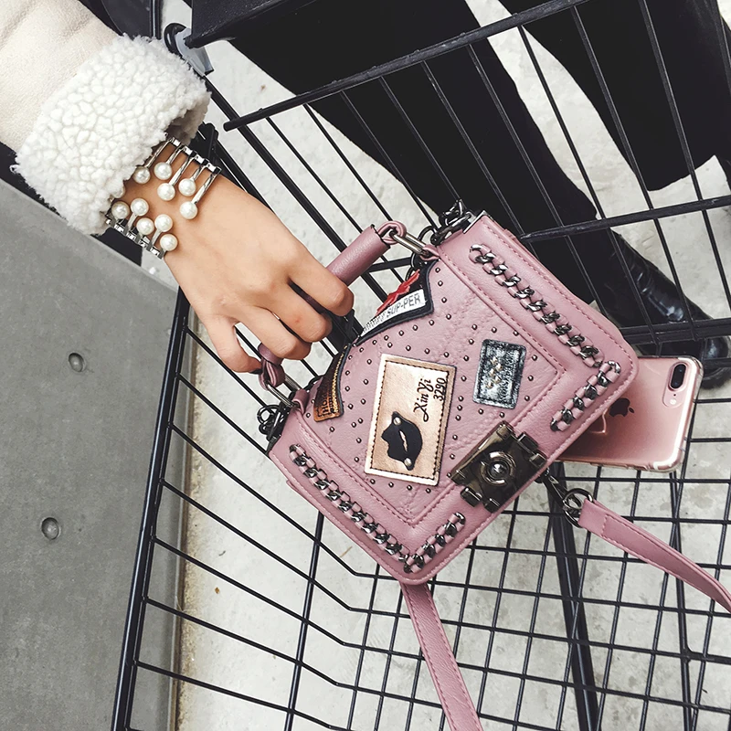 SIDAITE/2016 модные женские сумки через плечо в стиле панк дизайнерские мессенджеры