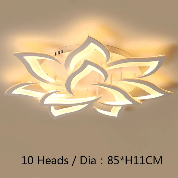 10 heads Новая светодиодная Люстра для гостиной, спальни, дома, люстра от sala, современный декор, Светодиодная потолочная люстра, лампа, люстра - Цвет абажура: 10 heads