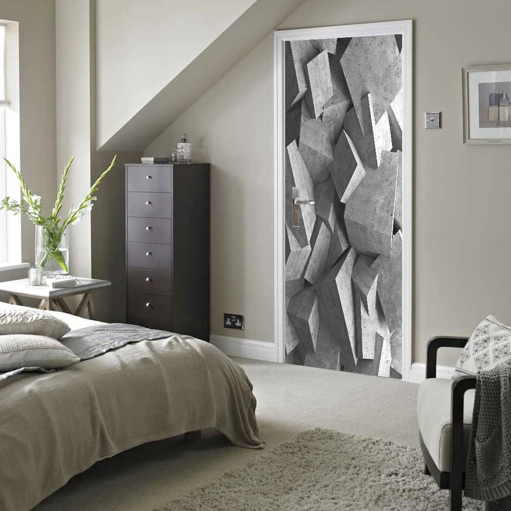 Бесплатная доставка Креативные 3D наклейки на стену из цемента DIY росписи для