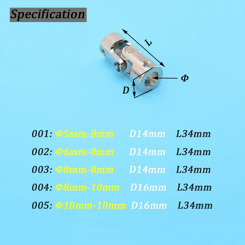 Rc Model Metal Cardan Joint Gimbal Couplings Universal For 5x8mm/6x8mm/8x8mm/ 8x10mm/10x10mm | Игрушки и хобби