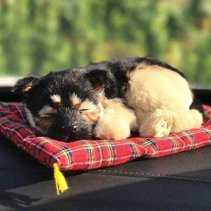 shepherd dog Большой размер, украшение для автомобиля, милая декоративная собачка, украшение для салона автомобиля, имитация спящей собаки, авто, Dasboard орнамент, углеродный чистый воздух - Название цвета: shepherd dog