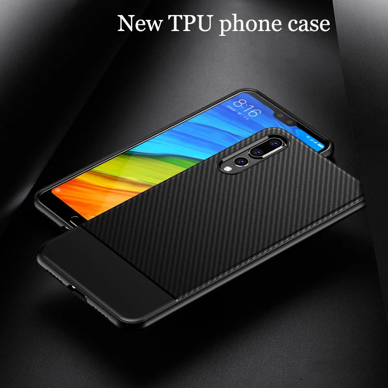 6.1&quot For Huawei P20 pro Case P20plus cover Carbon fiber soft Back phone case plus shell | Мобильные телефоны и