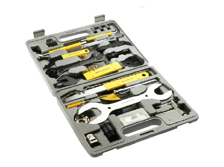 Free Shipping New Arrival SAHOO Bike Bicycle Repairing Tool Set Kit Case Box Universal for Mountain Road 44 in 1 velo | Спорт и