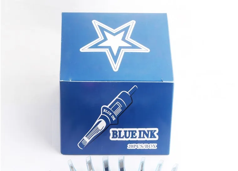20 шт RL стерильные украшения класса Aiguilles De Tatouage Pour Tatouage Rotatif Stylo Grip Aiguilles fourntures синяя игла татуировки