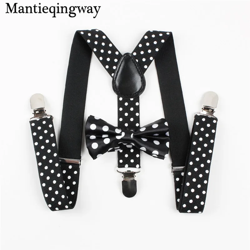 Mantieqingway классические подтяжки в горошек Детские регулируемые эластичные ремень