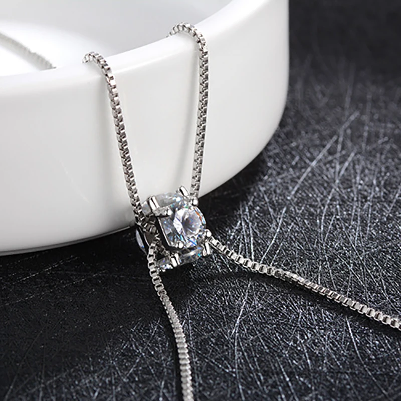 2019 Newest Minimalist Pearl Pendant Tassel Necklaces Pure 925 Silver Long Box Chain Adjustable Choker For Women Gifts | Украшения и
