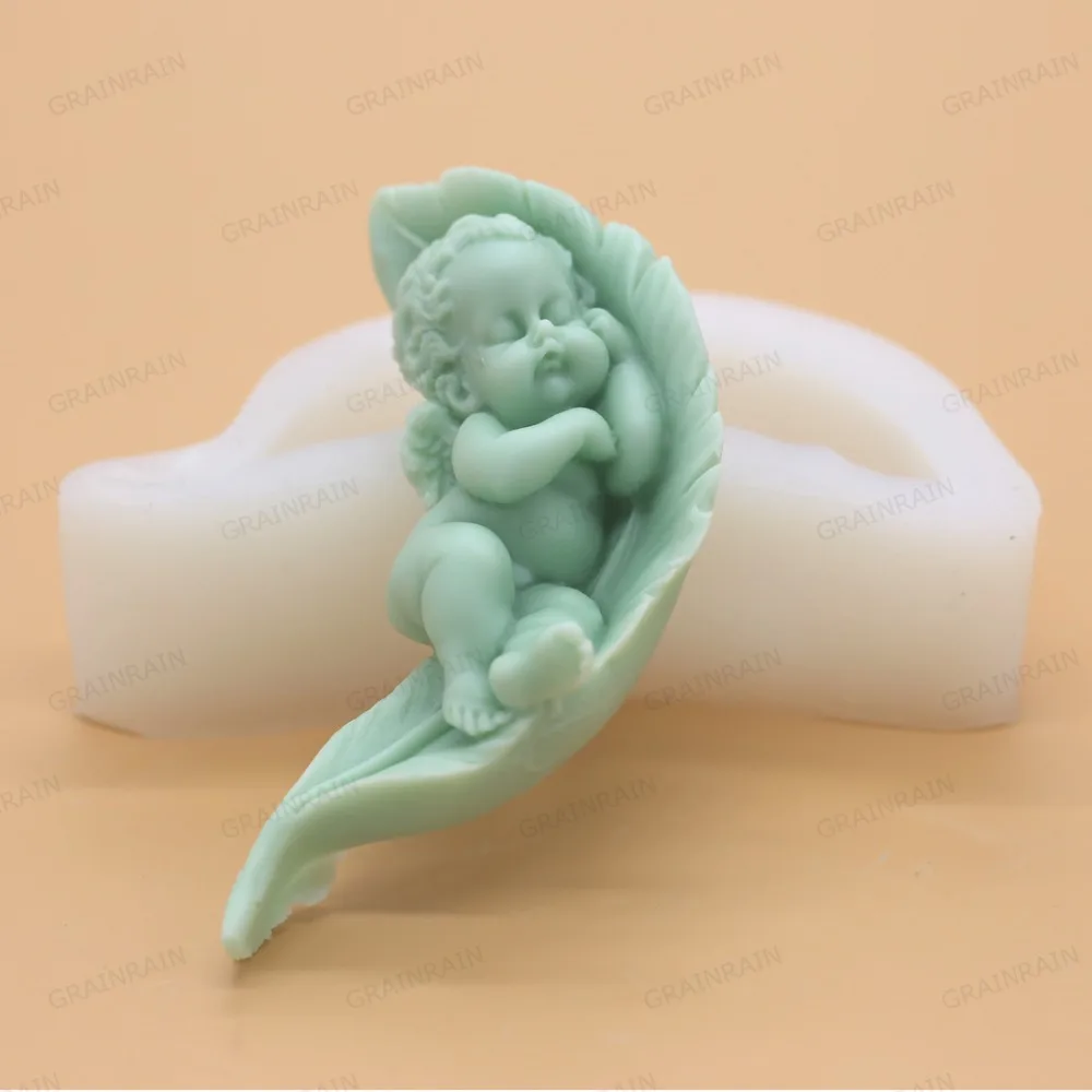 Формочка для мыла Grainrain Baby Sleeping on the leaf инструменты самостоятельного изготовления