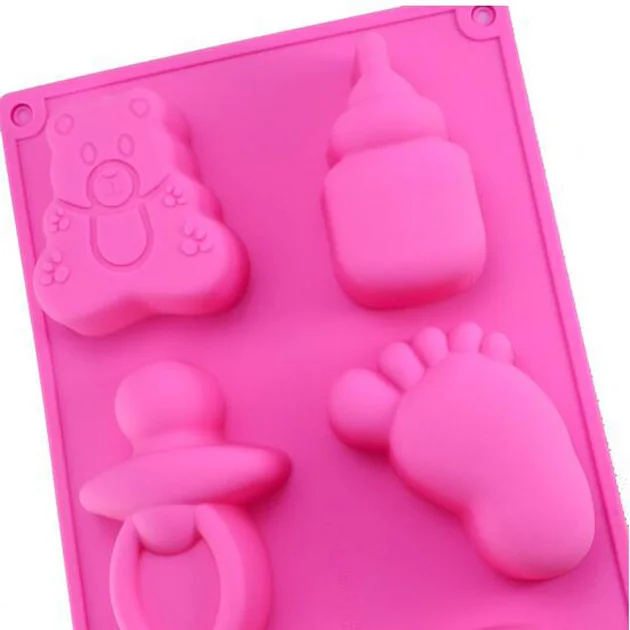 Форма для шоколада силиконовая форма торта 6 отверстий детская коляска бутылочки