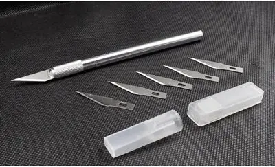 1knife and 6blades 6 лезвий ремесло работа режущий нож DIY резной нож трафарет забивание хобби точилка модель ремонт скульптура скальпель нож - Цвет: 1knife and 6blades