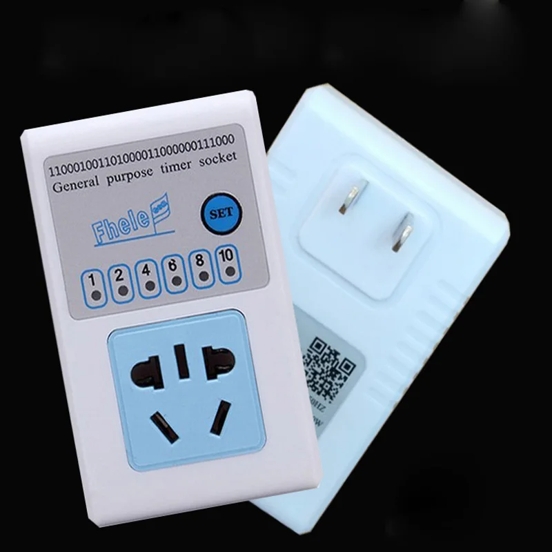 2pcs Electronic Timer Push Button Switch Socket Countdown For Electric Cars and so on | Обустройство дома